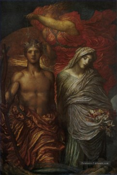 Le temps mort et le jugement symboliste George Frederic Watts Peinture à l'huile